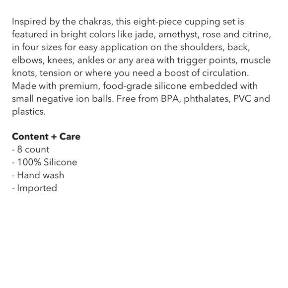 CYBER SALE🕊️Urban Outfitters Silicone Cupping Therapy Pain Relieving Cup Set - Picture 2 of 2